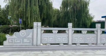 龙岩 芝麻灰桥栏杆、河道栏杆安装效果