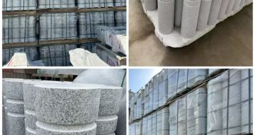 龙岩 芝麻白花岗岩挡车柱、隔离柱多少钱