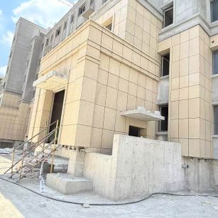 龙岩 黄金麻干挂，工地实拍