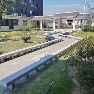 龙岩 芝麻灰小区坐凳&栏杆安装效果