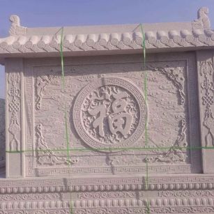 龙岩 芝麻白花岗岩屏风，照壁，影壁