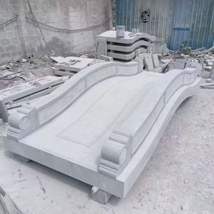 龙岩 芝麻灰花岗岩园林景观 小石桥