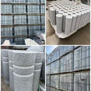 龙岩 芝麻白花岗岩挡车柱、隔离柱多少钱