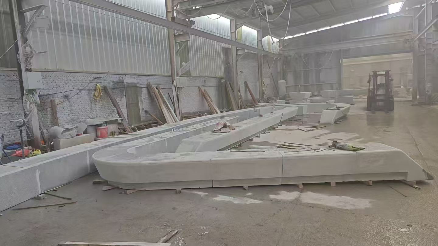 龙岩 花岗岩整石坐凳拼装