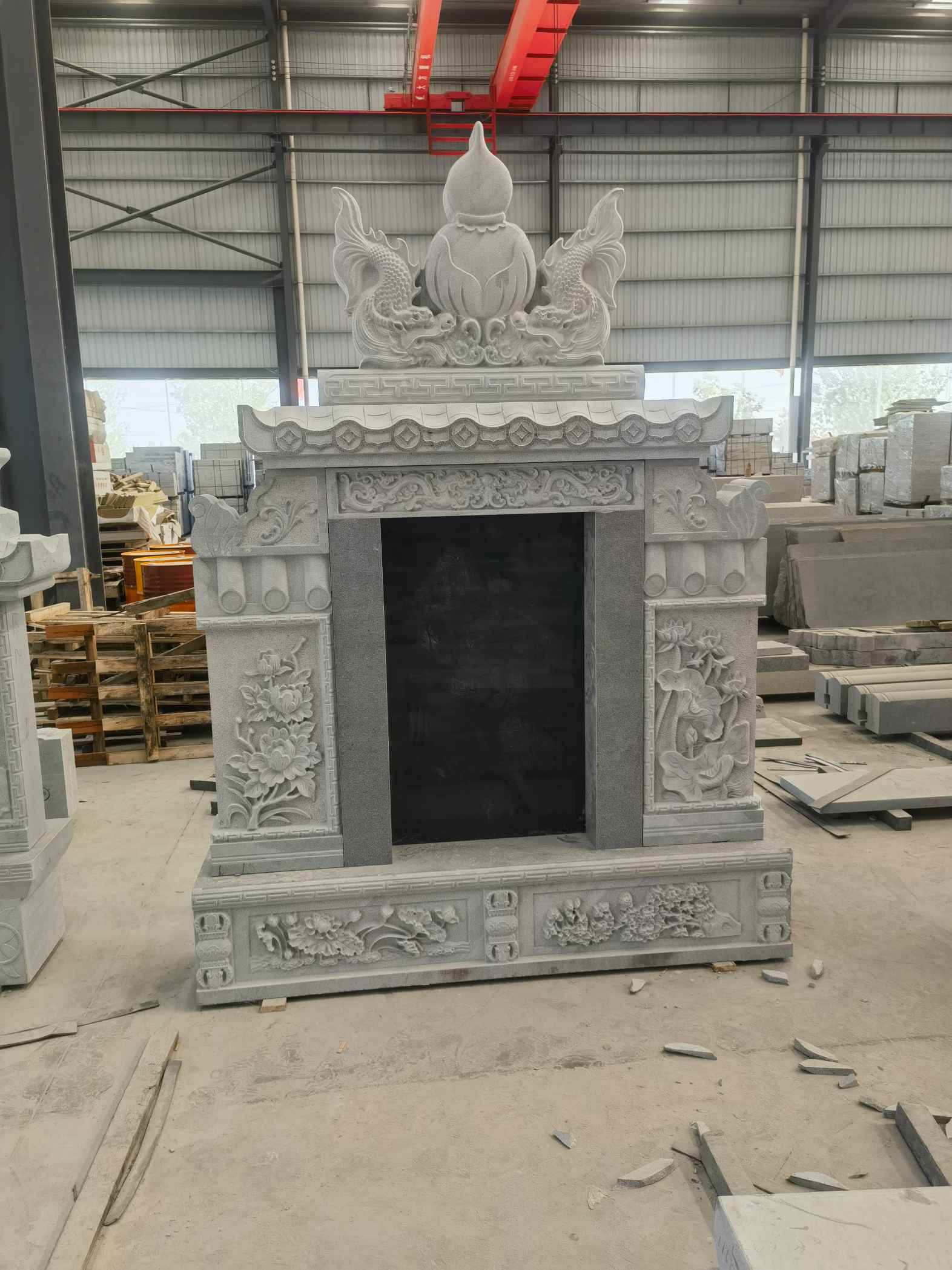 龙岩 芝麻灰高档墓碑、土墓，一套也支持定做