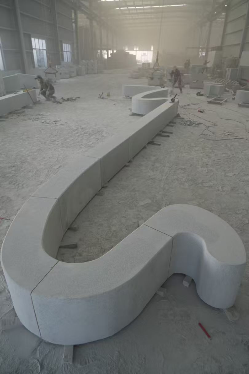 龙岩 花岗岩整石坐凳拼装