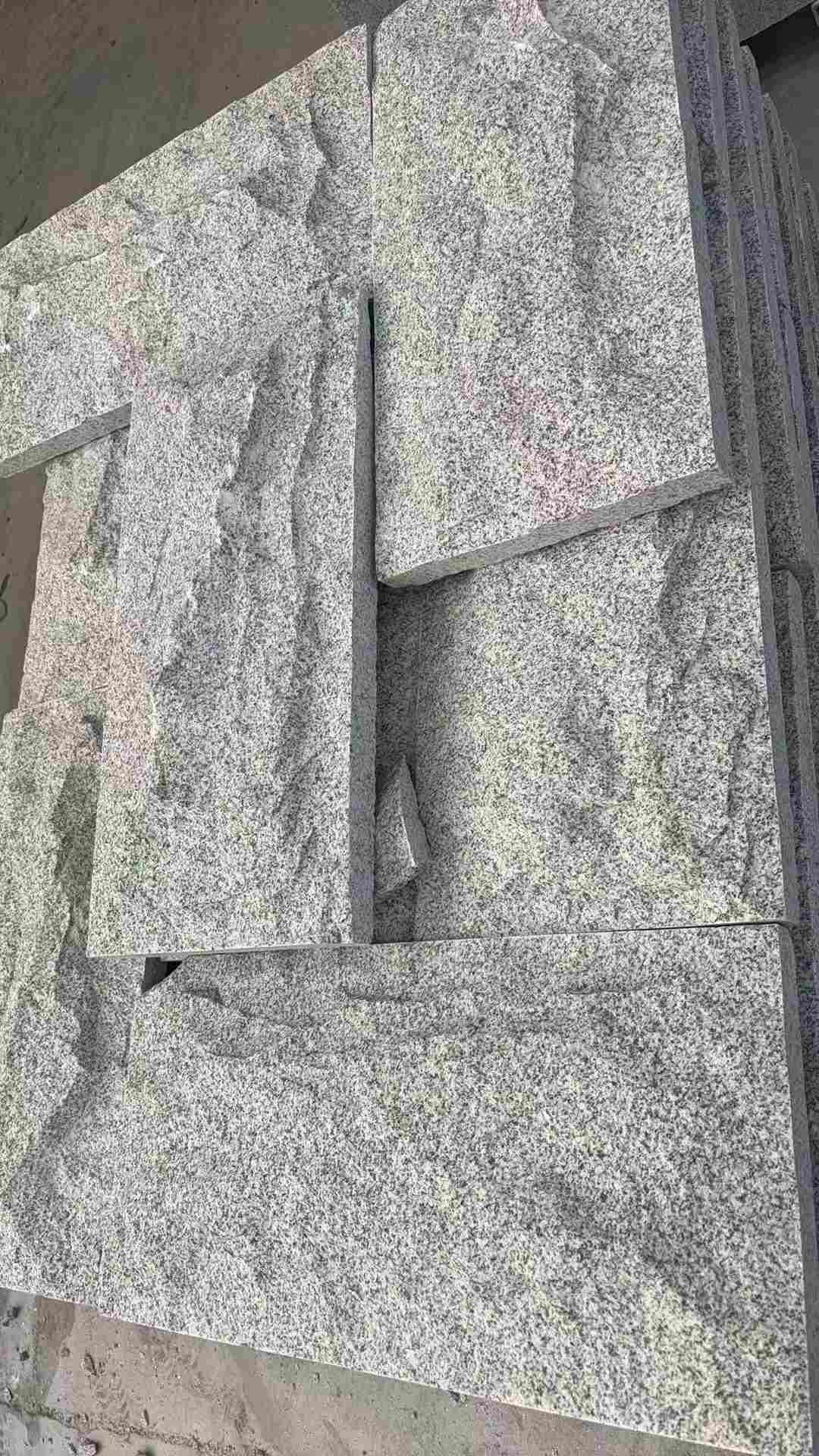 龙岩 芝麻白自然面花岗岩成品板